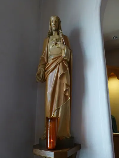 Sacred Heart statue.