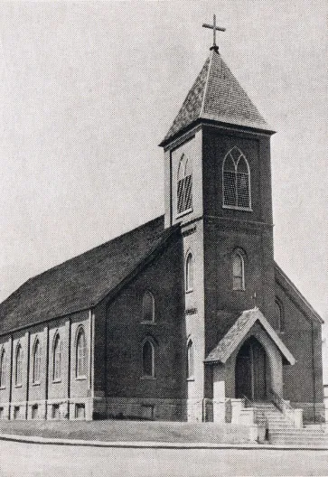 Exterior of church, 1939. Source: Catholic Courier Golden Jubilee Edition: 1889-1939
