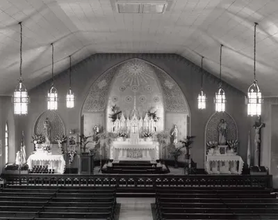 Interior of church, 1947. Source: East Rochester Municipal Historian Collection