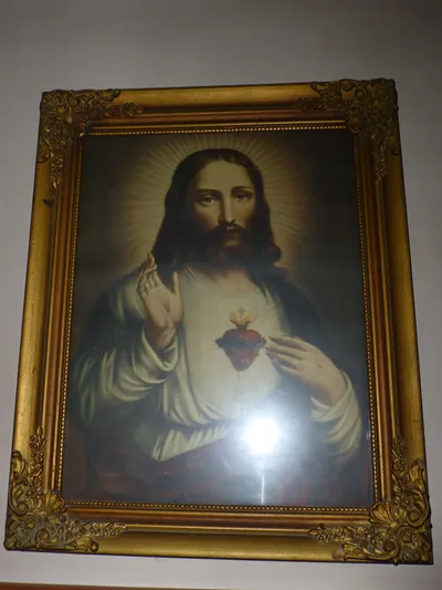 Sacred Heart painting.