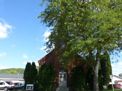 Front of the church.