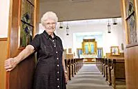Interior prior to closing. Very small image. Source: Catholic Courier