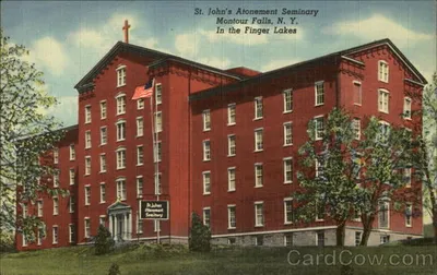 Old postcard of seminary. Source: CardCow