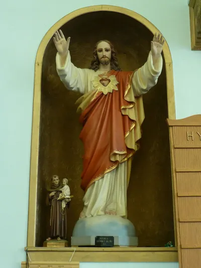 Sacred heart statue.