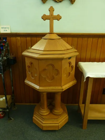 Baptismal font.
