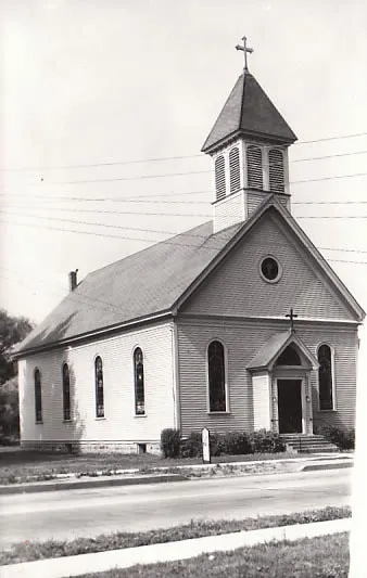 Exterior from old postcard, undated.