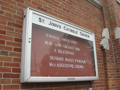 Church sign.