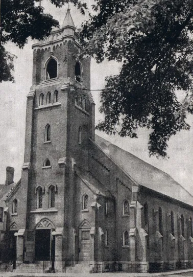 Exterior of church, 1939. Source: Catholic Courier Golden Jubilee Edition: 1889-1939
