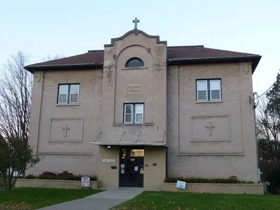 Former school, now used as parish offices.