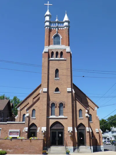 Front of the church.