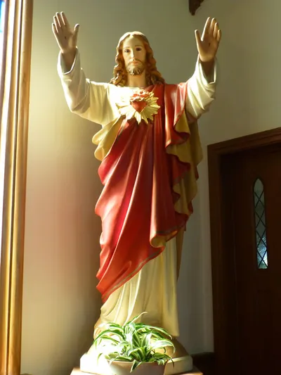 Sacred heart statue.