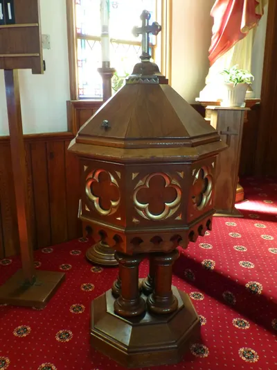 Baptismal font.
