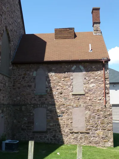 Sacristy portion of building.