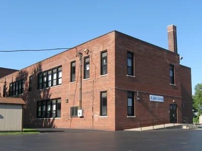Former school seen from back.