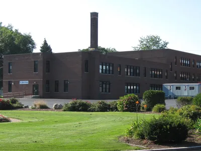 Former school seen from back.