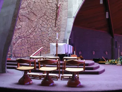 Sanctuary seen from left.