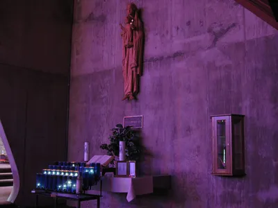 Right side shrine and ambry.