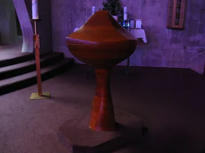 Baptismal font.