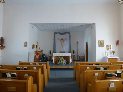 Front of the church.