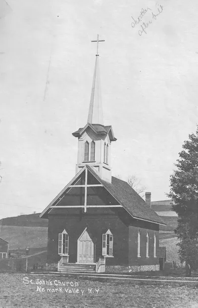 Exterior of church, early 1880s.