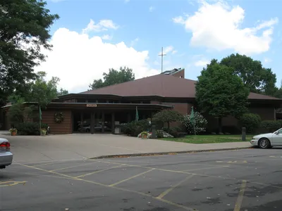 Front of the church.