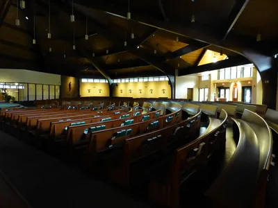 Seen from the choir area on the left side of the church.