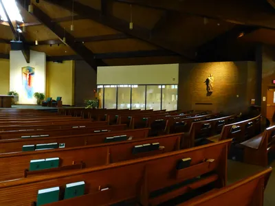 Adoration chapel as seen inside the church.