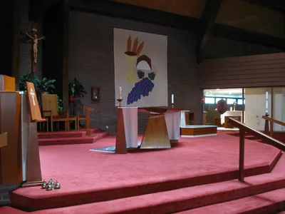 Sanctuary seen from left.