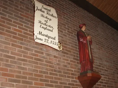 St. John Fisher statue.