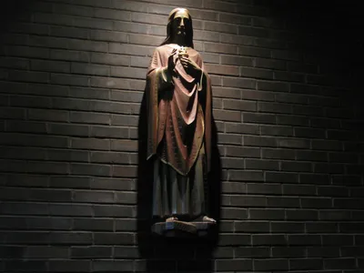 Sacred heart statue.