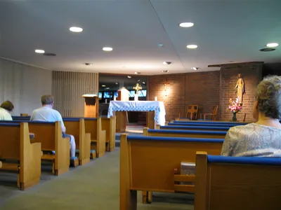 Perpetual adoration chapel interior.