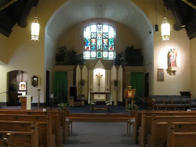 Front of the church.