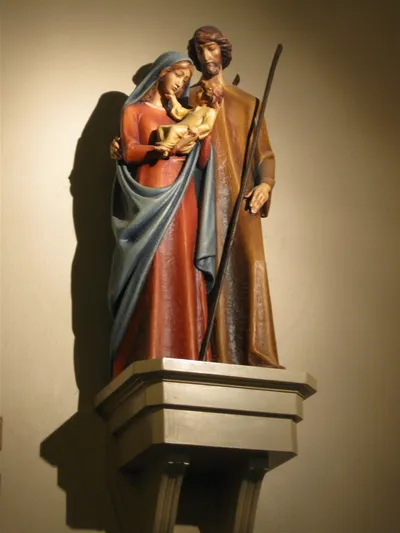 Holy family statue.