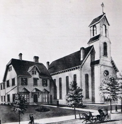 Illustration of former church, 1876.