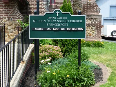 Church sign.