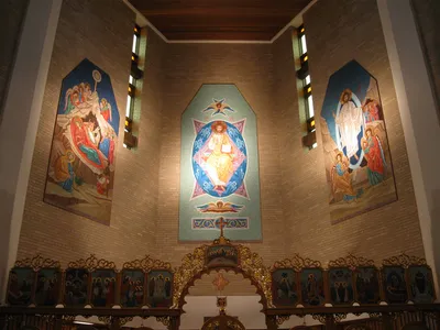 Back of the church.