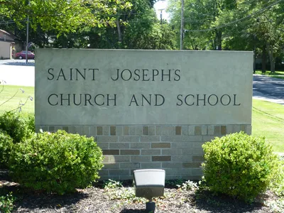 Church and school sign.
