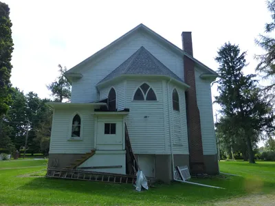 Back of the church.