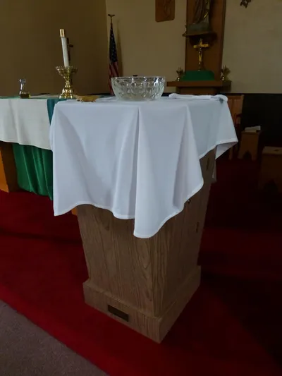 Baptismal font.