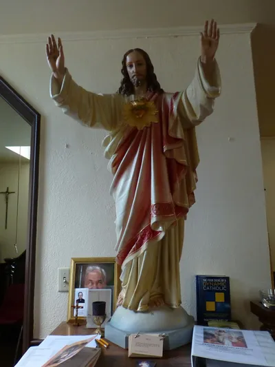 Sacred Heart statue.