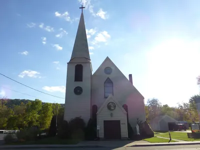 Front of the church.