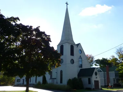 Church seen from left angle.