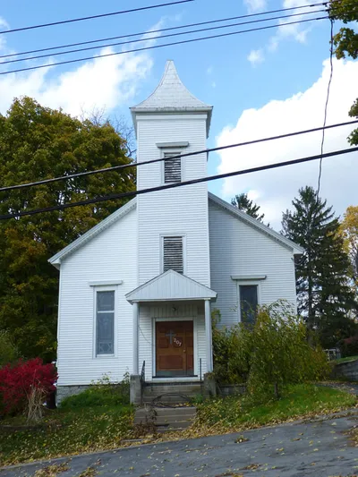 Front of the church.