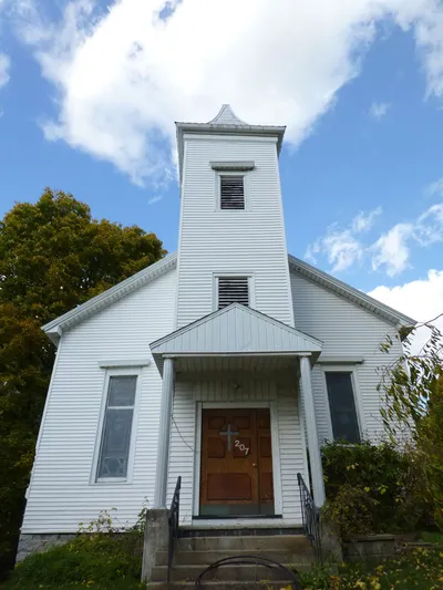 Front of the church.