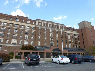Exterior of St. Joseph's hospital where the chapel is located.