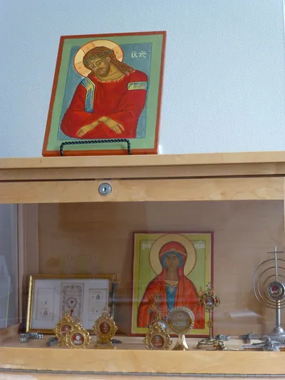 Icons and relics.