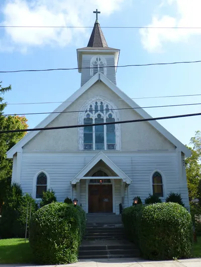 Front of the church.