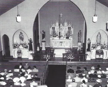 Sanctuary, 1954. Source: Parish directory, mid-2000s