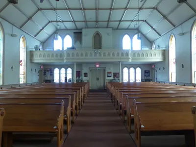 Back of the church.