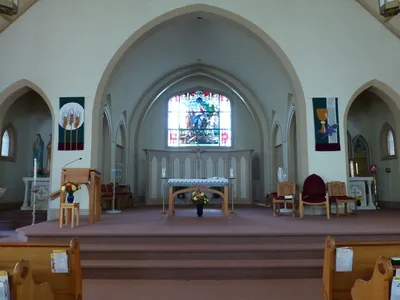 Front of the church.